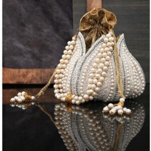 Anouk Gold Toned Embellished Potli Cutch