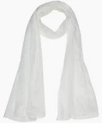 White Color Dupatta For Girls
