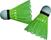 Green Color Plastic Badminton Shuttlecock 6Pcs
