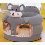 Cute Mouse Baby Sofa Seater Soft Sitting Chair For Kids Grey