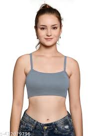 Grey Color Gym Sports Bra For Women Size S