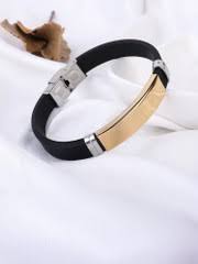Fashion Frill Leather Silver Bracelet