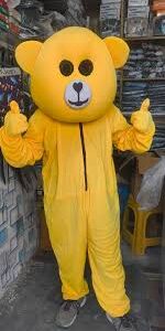 New Look Light Yellow Teddy Bear Mascot Costume For Birthday