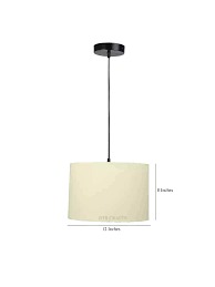 Brown 12 Inches Flex Drum Hanging Lamp Shade Silver