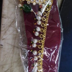 Golden And Multicolor Peacock Moti Nath For Women