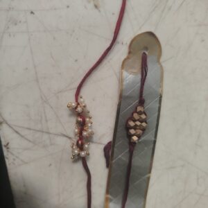 Maroon And Gold Colour Rakhi Pack Of 2