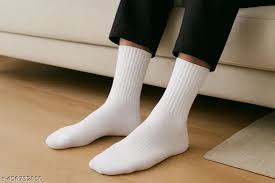 cotton white socks pair for men