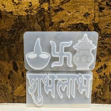 Silicone Resin Mold Diwali SWASTIK Kalash DeepakSHUBH LABH Resin Art Silicone Diya
