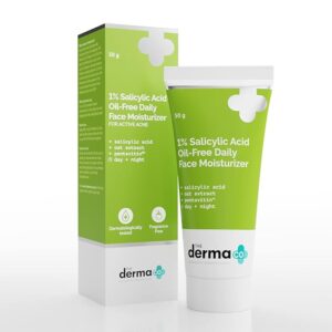 The Derma Co 1 Salicylic Acid OilFree Moisturizer For Face with Oat Extract Fights Active 50g