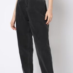 Yousta Black Women Lightly Washed Mom Fit Jeans Size 34
