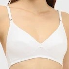 Women White Color Non Padded Bra Size 28
