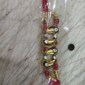 Red And Golden Color Classy Design Rakhi
