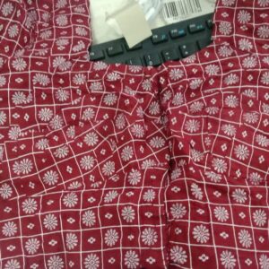Maroon Printed Blouse For Women Size M