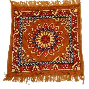 Clickmart Designer Printed Velvet Aasan for Pooja