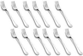 Stainless Steel Heavy Grammage Mirror Finish Forks For Dining Set of 12
