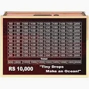 Karni Art Wooden Modern Money Saving Box for Kids Adults 10000