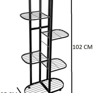 Black Color Metal 7 Tier Pot Stand