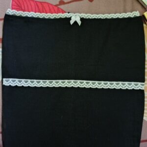 Solid Women Lace Detailed Bow Front Tube Top Size Free