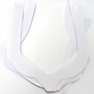 Husky Neck Design Bukram Pasting 20 pcs white colour U shape