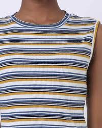 Striped multi colour Tshirt for women size S