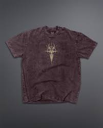 Crypted Glyph Oversized tee ACID WASHEDBLOODSTONE