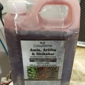 dry bins amla reetha shikakai natural shampoo 1ltr