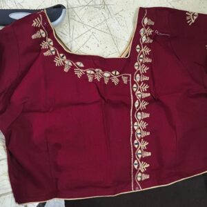 Womens Designer Embroidery mehroon blouse size 36
