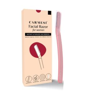 Carmesi Facial Razor For Women Instant Painless Hair Removal Eyebrows Upper Lip Forehead Chin Sideburns Peach Fuzz 3N