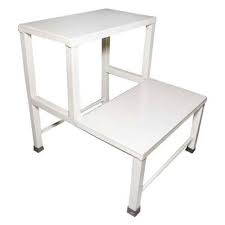 White Colour Iron 2 Step Stool