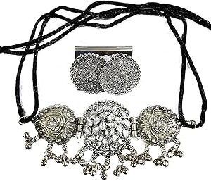 Oxidised Silver Silver Silver Jewel Set