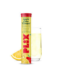 plix the plant fix apple cider vinegar 15 effervescent tablets lemon flavour