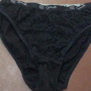 Pure Cotton Womens Black Panty Size 40