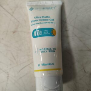Skincraft Ultra Matte Sheer Cream Gel 40 So Uva Uvb Protection Vitamin C 50Ml