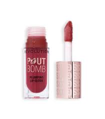 Revolution Plumping Lip Gloss Pout Bomb Rosewood Rose Pink 4 Point 6Ml