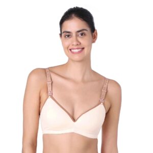 Motherly Stylish Padded Women Breastfeeding Bra Peach Size 36