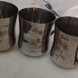Stainless Steel Cups Set Of 3