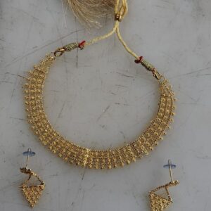 Artificial Golden Set With Earrings For Women