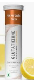 Hk Vitals Glutathione With Vitamin C Lemon Flavour For Glowing Skin 15 Tablets