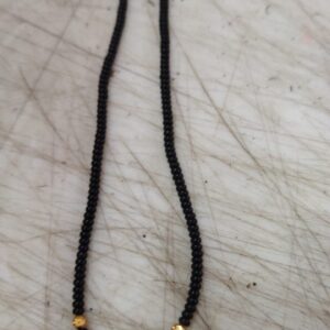 Black And Golden Moti Mangalsutra For Women