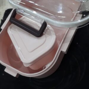 Plastic Lunch Box 2 Container Pink Color