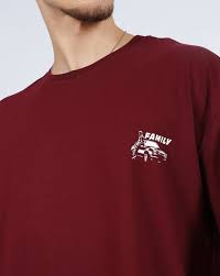 Shein Men Maroon Color Printed T Shirt Size L