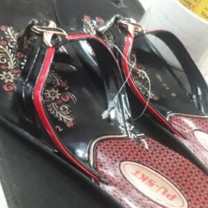Girls Slippers Red With Black Color Size 2