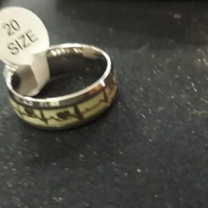 Rings For Men Heart Beat Glow In The Dark Ring Size 20