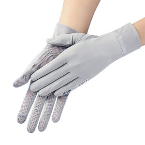 Extremely Cool Women Summer Sun Protection Gloves 1 Pair Grey Color