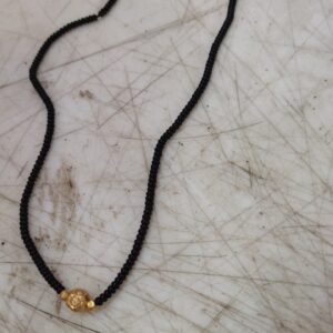 Black And Golden Moti Design Mangalsutra For Women