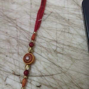 Red And Brown Color Designer Rakhi
