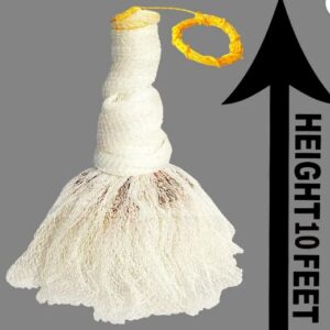 Yashnet Castnet 10 Feet Height 3Point5Kg Wt Hole 18Mm Cast Bait Mesh Net For Fishing Net White