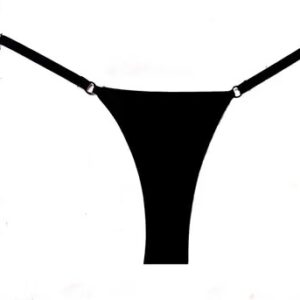 Women Thong Panty Black Size S
