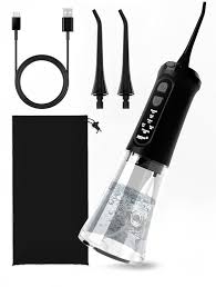 MedtechPro Cordless Water Dental Flosser For Teeth 2000 Mah Black