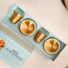 Nestasia Brass Filter Coffee Set Of 2